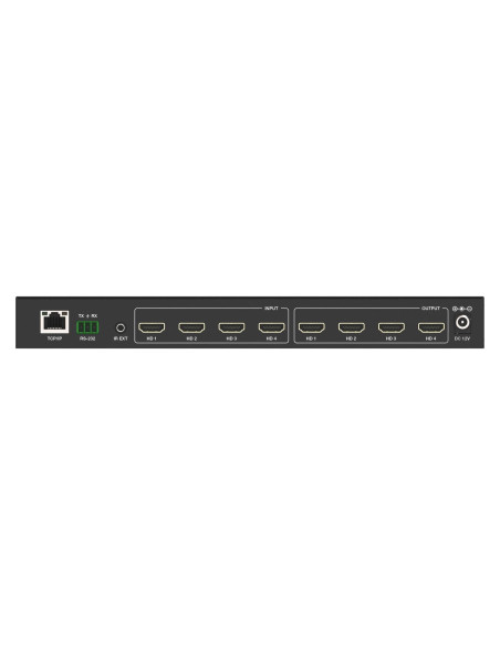 HDCVT-HDC-MXB44SL,Matrix Switch Seamless HDMI2.0 4x4 cu functie Video-Wall, RS232/TCP IP/4K@60Hz 4:4:4 HDCP2.2, cu telecomanda