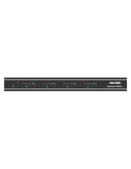 HDCVT-HDC-MXB44SL,Matrix Switch Seamless HDMI2.0 4x4 cu functie Video-Wall, RS232/TCP IP/4K@60Hz 4:4:4 HDCP2.2, cu telecomanda