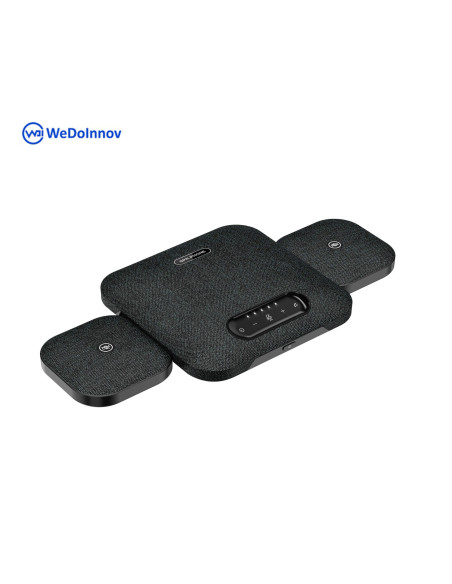 EC-POD7,Speakerphone omnidirectional cu 2 microfoane de extensie EC-POD7, captare voce 10m, 10 ore de conversație