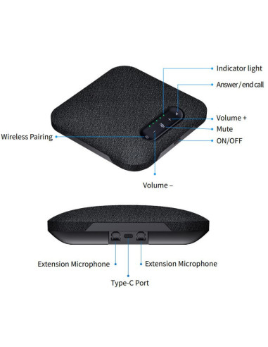 POD5,Speakerphone POD5, USB, Bluetooth, Wireless microfon + extensie microfon
