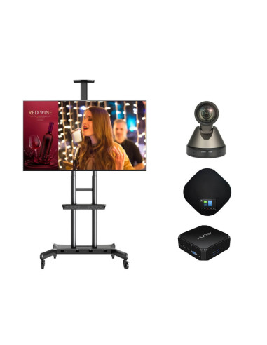 PAC-Videoconferinta-LG-75UL3J-E,All-in-One videoconferinta display LG LED 75", MiniPC Windows10PRO, stand mobil, camera PTZ, spe