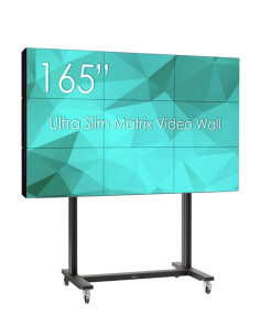 VW_combo_3x3_mobil+9xUMX-55K8-1,Solutie VideoWall 3x3 cu suport Vogel's 3x3 cu baza mobila si 9 Display-uri SWEDX UMX-55K8, beze