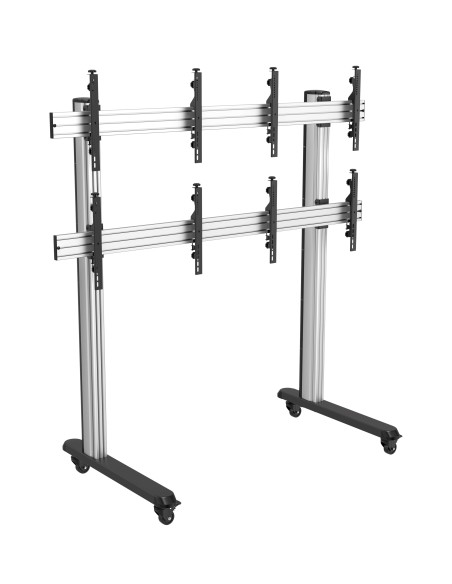 BM-LVS02-446FW,Stand TV mobil pentru 4 ecrane, Blackmount BM-LVS02-446FW, diagonale 45"-55", max.50 kg / ecran