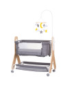 KOSH2H02301GT,Patut Co-Sleeper Chipolino Heart 2 Heart graphite