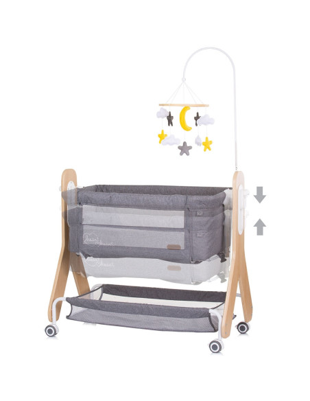 KOSH2H02301GT,Patut Co-Sleeper Chipolino Heart 2 Heart graphite