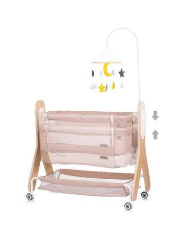 KOSH2H02303SA,Patut Co-Sleeper Chipolino Heart 2 Heart sand