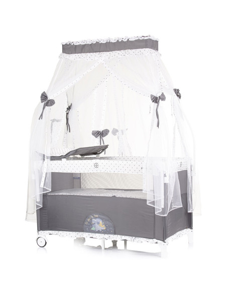 KOSIPA231DG,Patut pliabil Chipolino Palace Dino grey