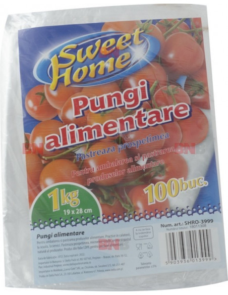 Pungi alimentare LDPE 1 kg, 100 buc/set,B171213117