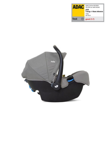 BB-C1817AAGFL000,Joie - Scoica auto i-Snug 2, cu tetiera reglabila, 40-75 cm, Gray Flannel, testata ADAC si certificata R129