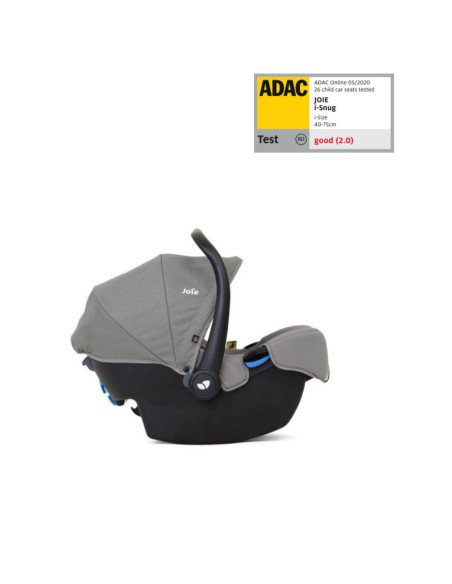 BB-C1817AAGFL000,Joie - Scoica auto i-Snug 2, cu tetiera reglabila, 40-75 cm, Gray Flannel, testata ADAC si certificata R129