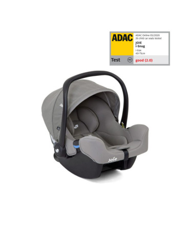 BB-C1817AAGFL000,Joie - Scoica auto i-Snug 2, cu tetiera reglabila, 40-75 cm, Gray Flannel, testata ADAC si certificata R129