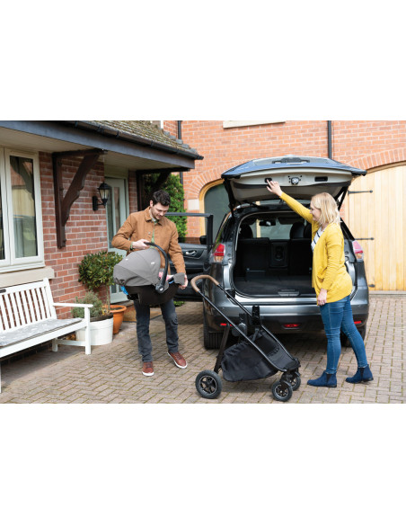 BB-C1817AAGFL000,Joie - Scoica auto i-Snug 2, cu tetiera reglabila, 40-75 cm, Gray Flannel, testata ADAC si certificata R129