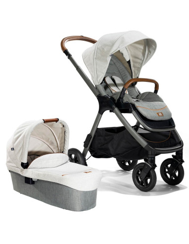 BB-C1817AAGFL000trio,Joie - Carucior pentru copii multifunctional 3 in 1 Finiti Signature Oyster/Gray Flannel (Carucior Finiti O