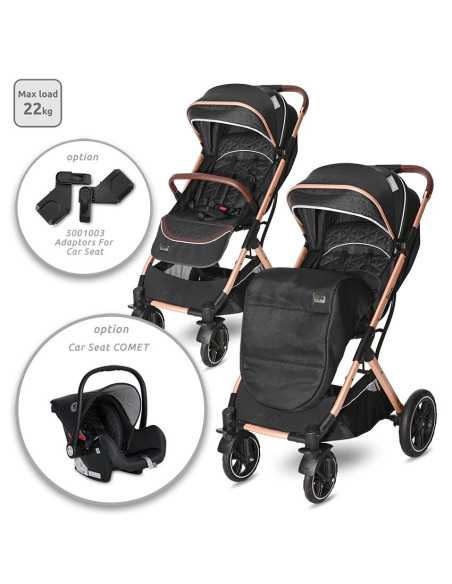 10021692384,Carucior pentru nou-nascut Storm, pana la 22 kg, cadru aluminiu, Luxe Black 10021692384,Carucior pentru nou-nascut Storm, pana la 22 kg, cadru aluminiu, Luxe Black