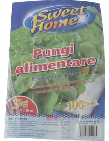 Pungi alimentare LDPE 3 kg, 100 buc/set,B171213119