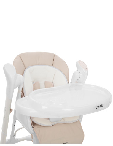 CRL-10303/365,Scaun de masa si leagan electric controlabil prin aplicatie pe mobil Carrello CASCATA (CRL-10303/1) Cream Beige