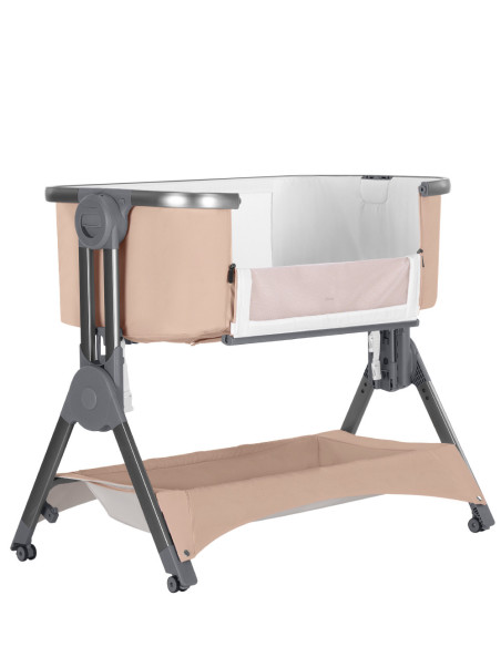 CRL-15501/301,Patut co-sleeping pliabil si reglabil pe inaltime Carrello ARIA (15501) Sand Beige