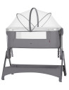 CRL-15501/300,Patut co-sleeping pliabil si reglabil pe inaltime Carrello ARIA (15501) Cloud Grey