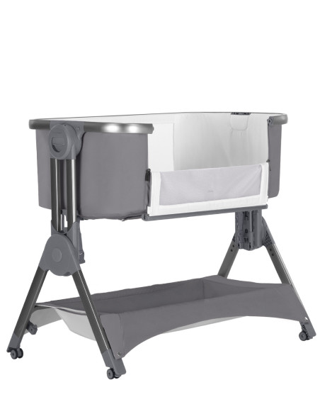 CRL-15501/300,Patut co-sleeping pliabil si reglabil pe inaltime Carrello ARIA (15501) Cloud Grey