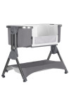 CRL-15501/300,Patut co-sleeping pliabil si reglabil pe inaltime Carrello ARIA (15501) Cloud Grey