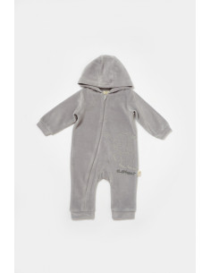 UP-BC-CSYK6046-3,Salopeta Elefant cu maneca lunga si gluga din 80%bumbac organic si 20% poliester - Gri, BabyCosy, Diverse marim 2