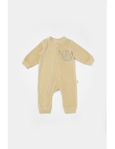 UP-BC-CSYK6052-3,Salopeta Elefant cu maneca lunga din 80%bumbac organic si 20% poliester - Stone, BabyCosy, Diverse marimi 2