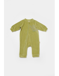 UP-BC-CSYK6053-3,Salopeta Elefant cu maneca lunga din 80%bumbac organic si 20% poliester - Verde, BabyCosy, Diverse marimi 2