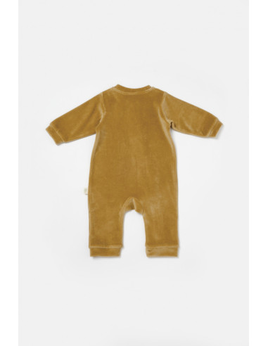 UP-BC-CSYK6055-3,Salopeta Elefant cu maneca lunga din 80%bumbac organic si 20% poliester - Mustar, BabyCosy, Diverse marimi