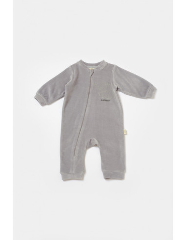 UP-BC-CSYK6056-3,Salopeta Elefant cu maneca lunga din 80%bumbac organic si 20% poliester - Gri, BabyCosy, Diverse marimi