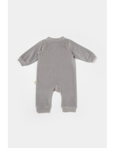 UP-BC-CSYK6056-3,Salopeta Elefant cu maneca lunga din 80%bumbac organic si 20% poliester - Gri, BabyCosy, Diverse marimi