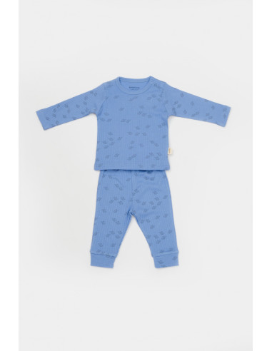 UP-BC-CSYM25501-3,Set 3 piese:bluza, pantaloni si caciulita Printed, BabyCosy, 50% modal+50% bumbac, Lavanda, Diverse marimi