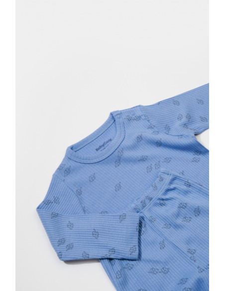 UP-BC-CSYM25501-3,Set 3 piese:bluza, pantaloni si caciulita Printed, BabyCosy, 50% modal+50% bumbac, Lavanda, Diverse marimi