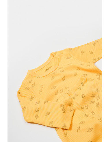 UP-BC-CSYM25502-3,Set 3 piese:bluza, pantaloni si caciulita Printed, BabyCosy, 50% modal+50% bumbac, Lamaie, Diverse marimi