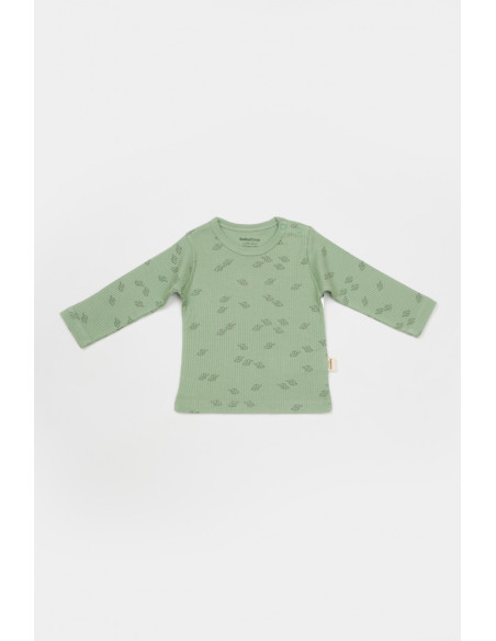 UP-BC-CSYM25503-3,Set 3 piese:bluza, pantaloni si caciulita Printed, BabyCosy, 50% modal+50% bumbac, Verde, Diverse marimi