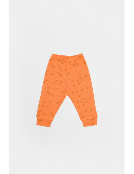 UP-BC-CSYM25505-3,Set 3 piese:bluza, pantaloni si caciulita Printed, BabyCosy, 50% modal+50% bumbac, Apricot, Diverse marimi