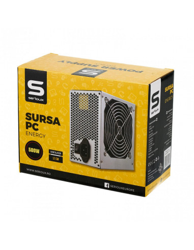 Sursa Serioux Energy, Ventilator 12cm, Protecții: