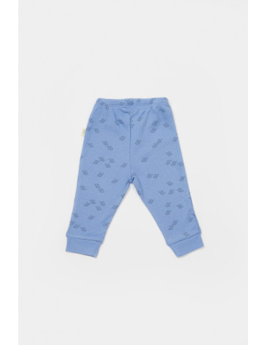 UP-CSYM11617-3,Set 2 pantalonasi Printed, BabyCosy, 50% modal+50% bumbac, Ecru/Lavanda, Diverse marimi