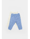 UP-CSYM11617-3,Set 2 pantalonasi Printed, BabyCosy, 50% modal+50% bumbac, Ecru/Lavanda, Diverse marimi