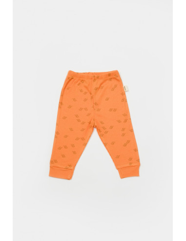 UP-CSYM11619-3,Set 2 pantalonasi Printed, BabyCosy, 50% modal+50% bumbac, Stone/Apricot, Diverse marimi