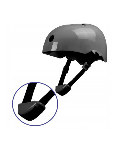 BN-LO-HELMET_GREY,Lionelo - Casca pentru copii, Reglabila 50-56 cm, Din ABS si EPS, Conform cu standardul EN1078, Gri