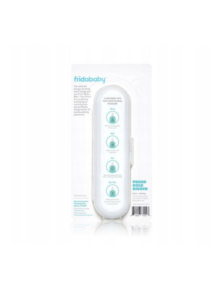 BN-FRIDA-05,Fridababy - Dispozitiv de curatare multifunctional, Cu 4 capete, Pentru unghii, mucoasa nazala, urechi si alte parti
