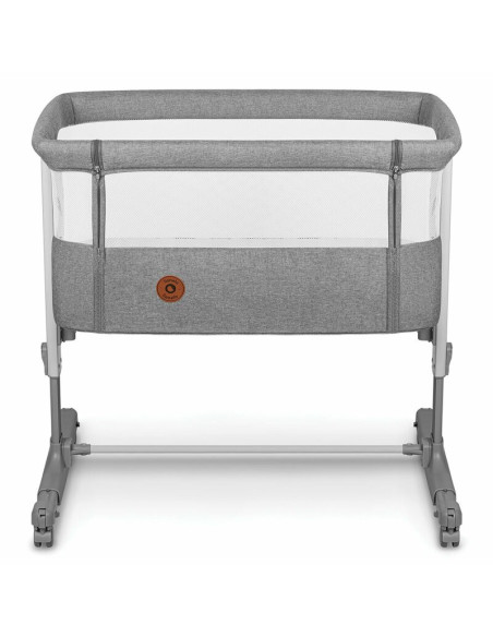BN-LO-AURORA_GREY_CONCRETE,Lionelo - Patut co-sleeper 3 in 1, Aurora, Cu leganare si setare unghiulara, Include saltea cu densit