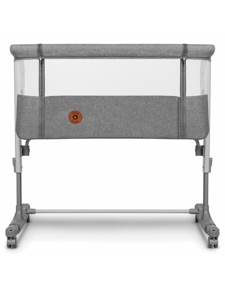 BN-LO-AURORA_GREY_CONCRETE,Lionelo - Patut co-sleeper 3 in 1, Aurora, Cu leganare si setare unghiulara, Include saltea cu densit