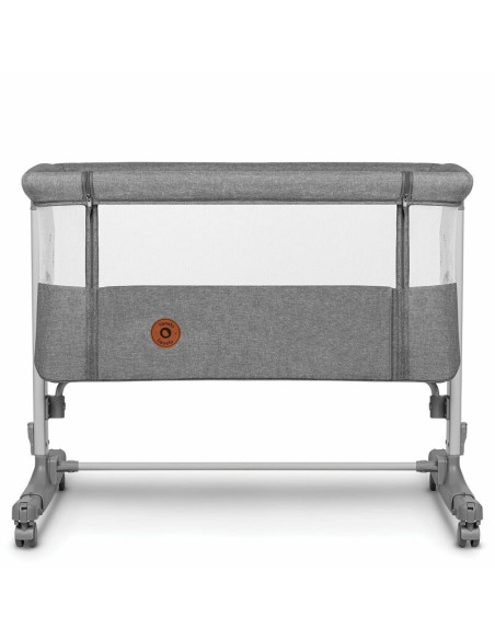 BN-LO-AURORA_GREY_CONCRETE,Lionelo - Patut co-sleeper 3 in 1, Aurora, Cu leganare si setare unghiulara, Include saltea cu densit