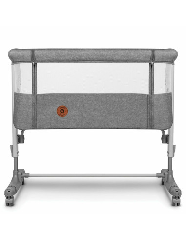 BN-LO-AURORA_GREY_CONCRETE,Lionelo - Patut co-sleeper 3 in 1, Aurora, Cu leganare si setare unghiulara, Include saltea cu densit