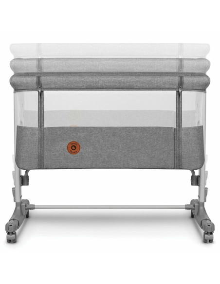 BN-LO-AURORA_GREY_CONCRETE,Lionelo - Patut co-sleeper 3 in 1, Aurora, Cu leganare si setare unghiulara, Include saltea cu densit