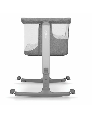 BN-LO-AURORA_GREY_CONCRETE,Lionelo - Patut co-sleeper 3 in 1, Aurora, Cu leganare si setare unghiulara, Include saltea cu densit