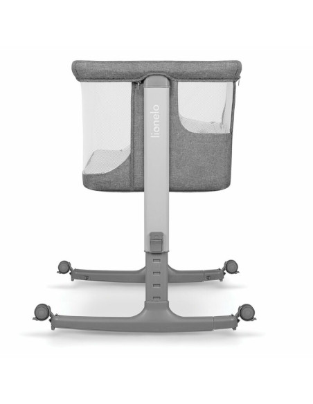 BN-LO-AURORA_GREY_CONCRETE,Lionelo - Patut co-sleeper 3 in 1, Aurora, Cu leganare si setare unghiulara, Include saltea cu densit