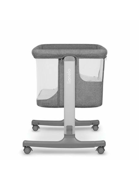 BN-LO-AURORA_GREY_CONCRETE,Lionelo - Patut co-sleeper 3 in 1, Aurora, Cu leganare si setare unghiulara, Include saltea cu densit