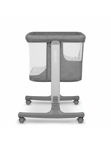 BN-LO-AURORA_GREY_CONCRETE,Lionelo - Patut co-sleeper 3 in 1, Aurora, Cu leganare si setare unghiulara, Include saltea cu densit
